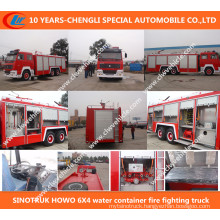 Sinotruk HOWO 6X4 Water Container Fire Fighting Truck